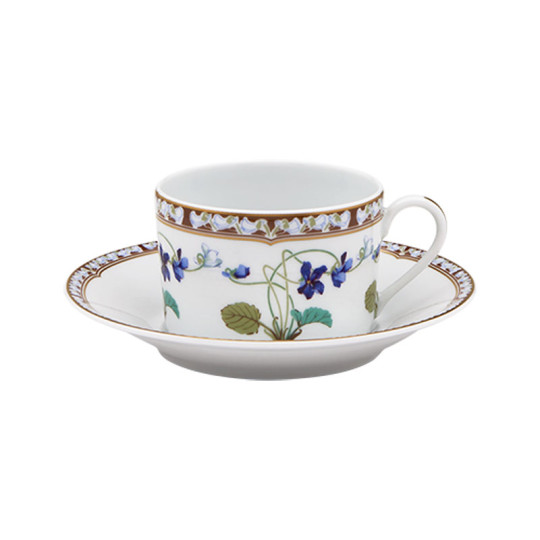 Tasse et soucoupe thé HAVILAND Impératrice Eugénie en porcelaine 14cl