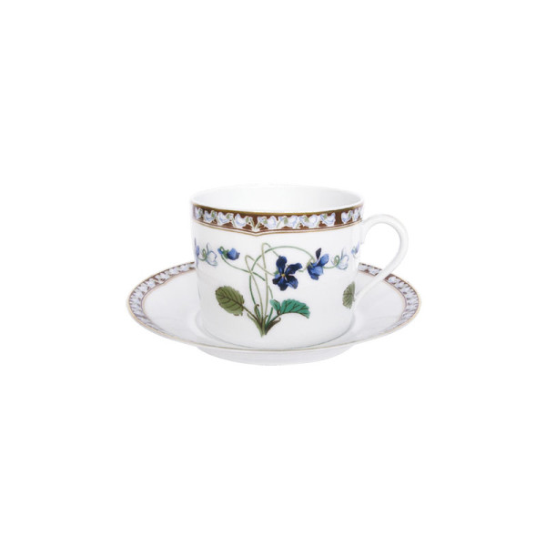 Tasse et soucoupe déjeuner HAVILAND Impératrice Eugénie en porcelaine 30cl