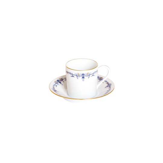 Tasse et soucoupe thé HAVILAND Marthe Ritz Paris en porcelaine 14cl