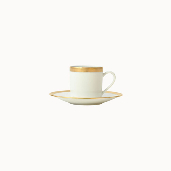 Tasse et soucoupe thé HAVILAND Opéra Or en porcelaine 15cl