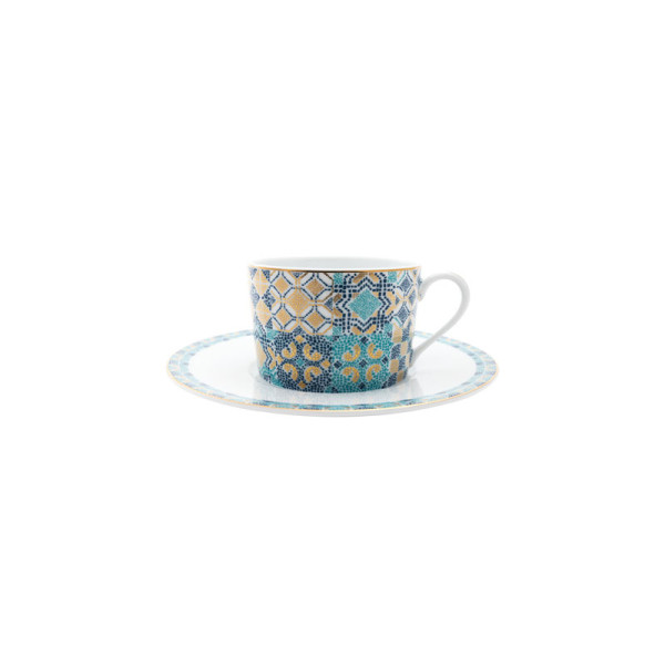 Tasse et soucoupe thé HAVILAND Portofino en porcelaine 14cl