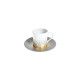 Tasse et soucoupe thé HAVILAND Souffle d'Or en porcelaine 14cl