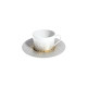 Tasse et soucoupe thé HAVILAND Souffle d'Or en porcelaine 14cl