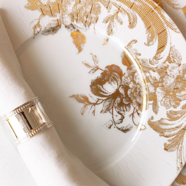 Tasse et soucoupe café HAVILAND Stanislas Or en porcelaine 8cl