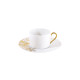 Tasse et soucoupe thé HAVILAND Stanislas Or en porcelaine 15cl