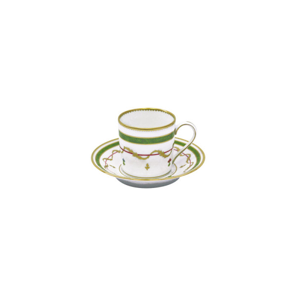 Tasse et soucoupe expresso HAVILAND Vieux Paris en porcelaine 5.5cl