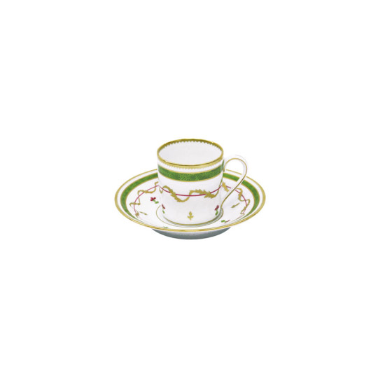 Tasse et soucoupe café HAVILAND Vieux Paris en porcelaine 7.5cl