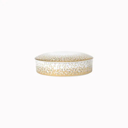 Bonbonnière HAVILAND Souffle d'Or en porcelaine grand modèle