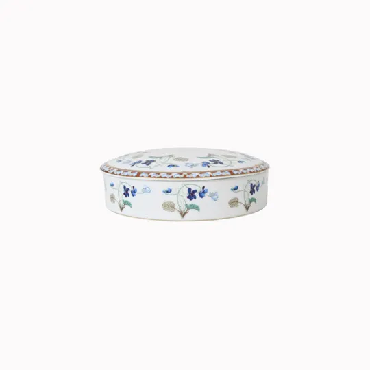 Bonbonnière HAVILAND Impératrice Eugénie en porcelaine grand modèle