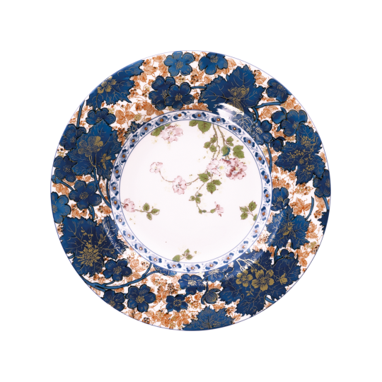 Assiette creuse à aile HAVILAND Dammouse en porcelaine 23.5cm