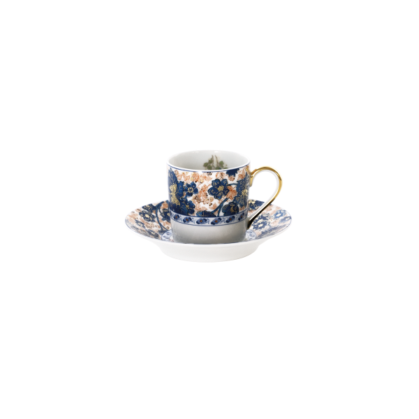 Tasse et soucoupe café HAVILAND Dammouse en porcelaine 7.5cl