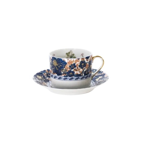 Tasse et soucoupe déjeuner HAVILAND Dammouse en porcelaine 30cl