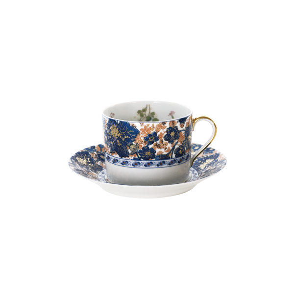 Tasse et soucoupe déjeuner HAVILAND Dammouse en porcelaine 30cl
