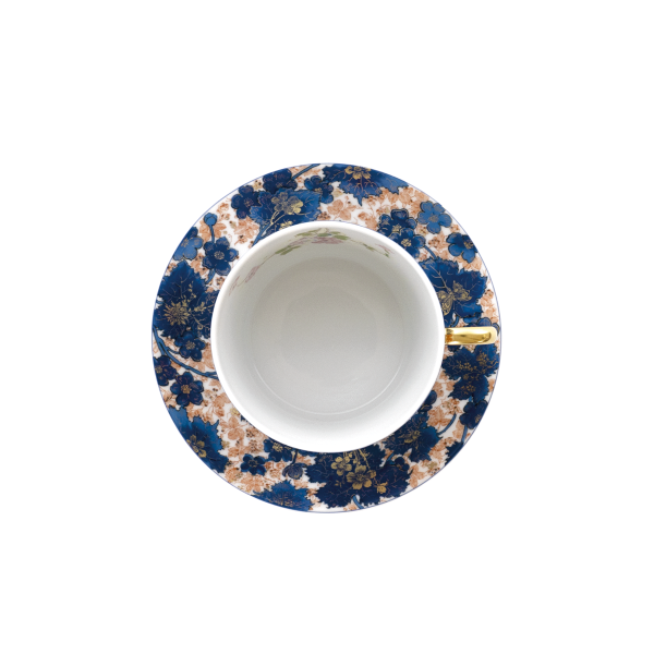 Tasse et soucoupe déjeuner HAVILAND Dammouse en porcelaine 30cl