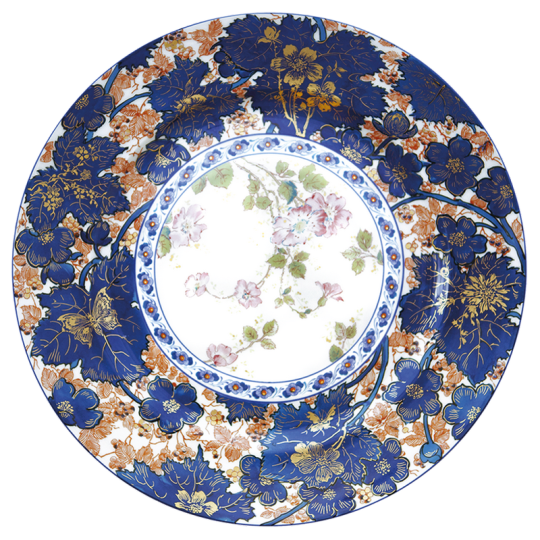 Plat rond plat HAVILAND Dammouse en porcelaine 31.5cm