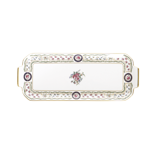 Plat à cake HAVILAND Louveciennes en porcelaine 39cm