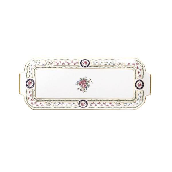 Plat à cake HAVILAND Louveciennes en porcelaine 39cm