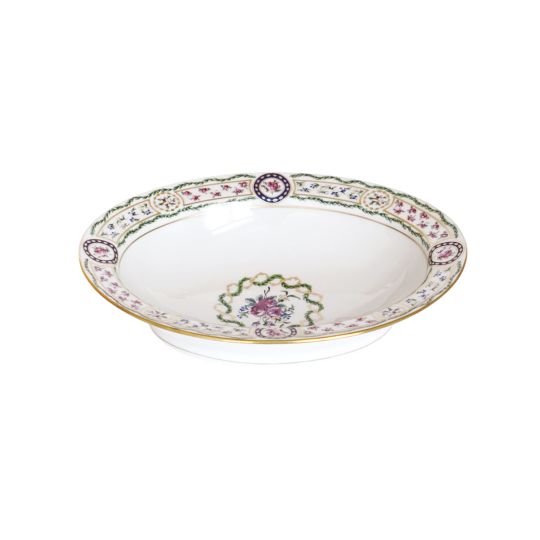 Plat compotier HAVILAND Louveciennes en porcelaine 23.5x18.5cm