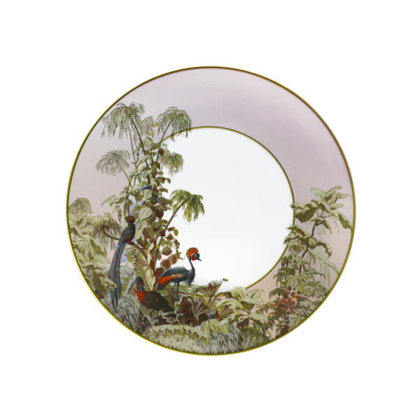 Assiette à dessert HAVILAND Le Brésil - Manufacture Zuber en porcelaine 22.5cm