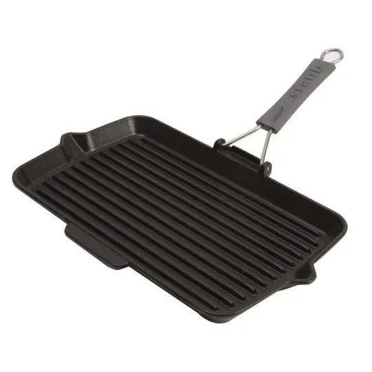 Grill Staub rectangulaire en fonte 34x21cm