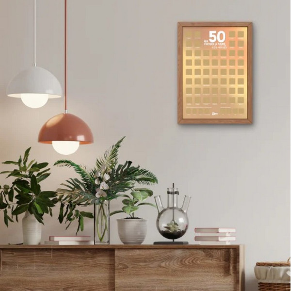 Poster à gratter PAG "50 choses à faire à la retraite" format 30x40cm