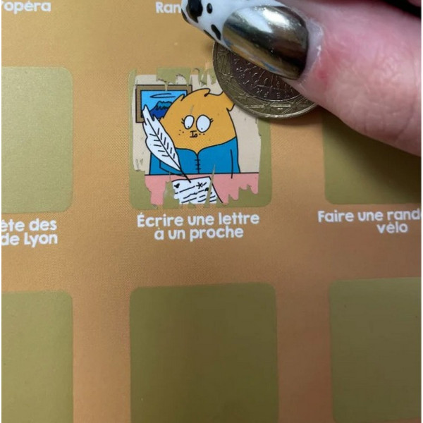 Poster à gratter PAG "50 choses à faire à la retraite" format 30x40cm