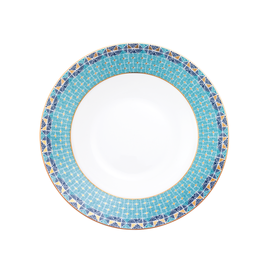 Assiette creuse à aile HAVILAND Portofino en porcelaine 23.5cm