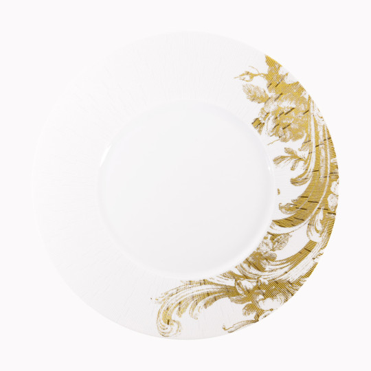 Assiette à dîner HAVILAND Stanislas Or en porcelaine 27cm