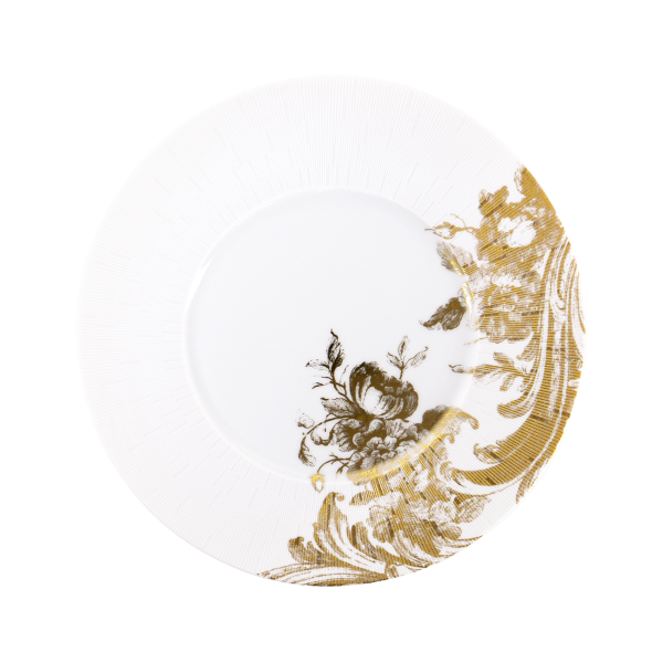Assiette à dessert HAVILAND Stanislas Or en porcelaine 21cm