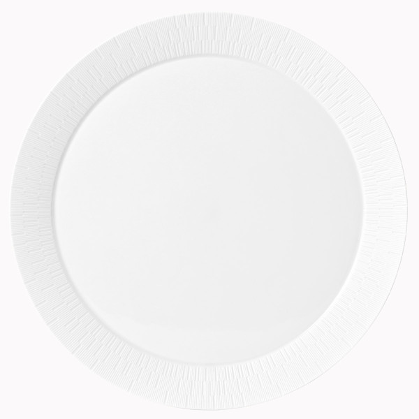 Plat à tarte rond HAVILAND Infini Blanc en porcelaine 35cm