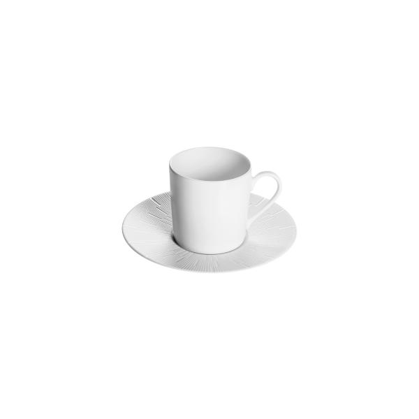 Tasse et soucoupe à café HAVILAND Infini Blanc en porcelaine 8cl