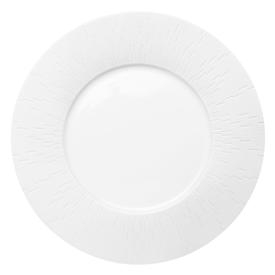 Assiette de présentation HAVILAND Infini Blanc en porcelaine 29.5cm