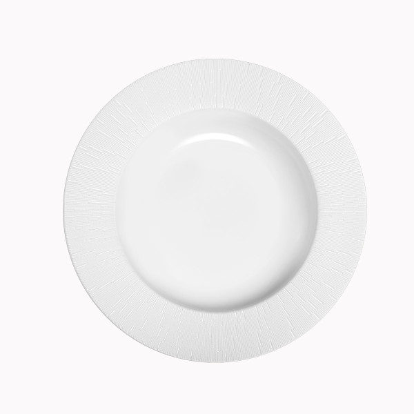 Assiette creuse à aile HAVILAND Infini Blanc en porcelaine 23cm