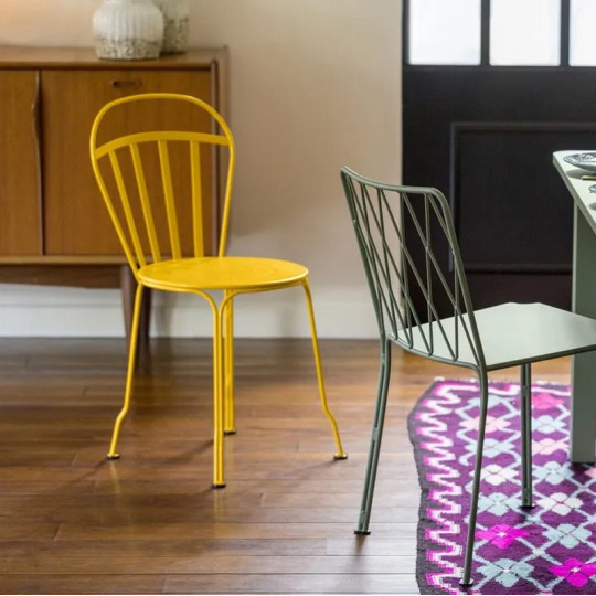 Chaise FERMOB Louvre en métal - 26 coloris