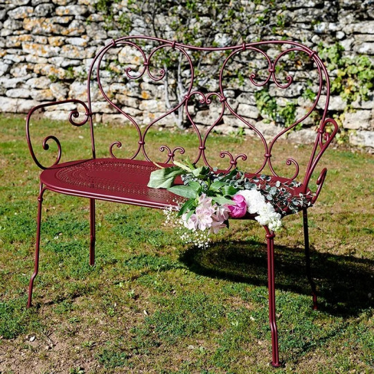 Banquette FERMOB 1900 2 places en métal - 26 coloris