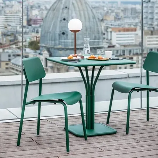 Table à manger guéridon FERMOB Luxembourg 71x71cm en métal - 25 coloris