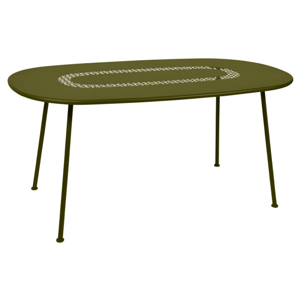 Table à manger ovale FERMOB Lorette 160x90cm en métal - 26 coloris