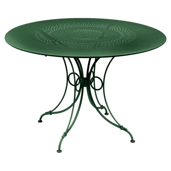 Table à manger ronde FERMOB 1900 117cm en métal - 25 coloris