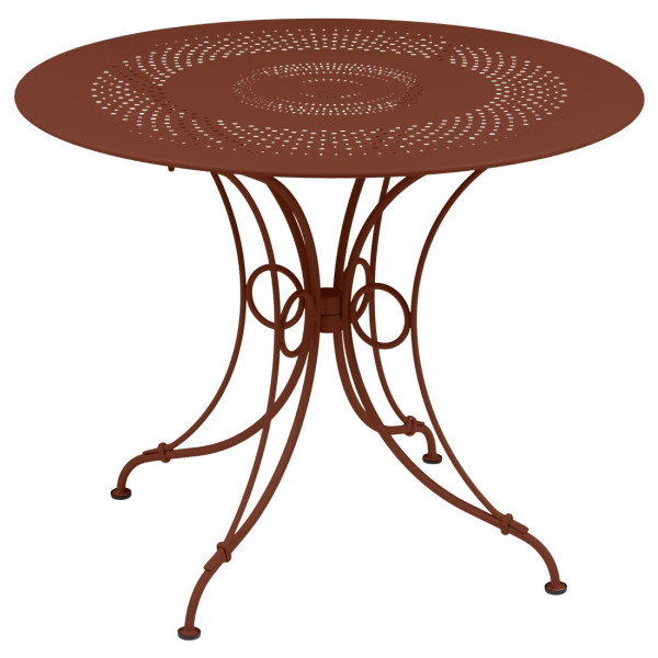 Table à manger ronde FERMOB 1900 96cm en métal - 26 coloris
