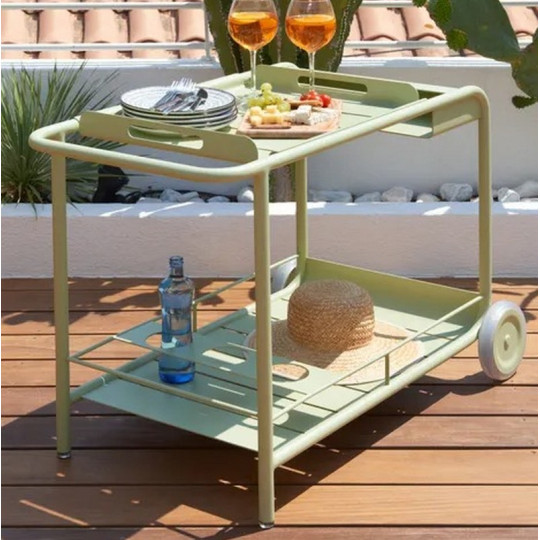 Desserte bar roulant FERMOB Luxembourg en métal - 26 coloris