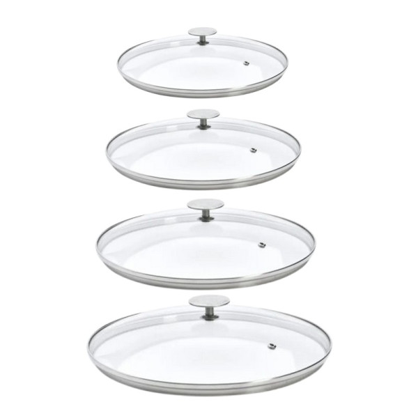 Set de 4 couvercles en verre DE BUYER Alchimy 14, 16, 18 et 20cm