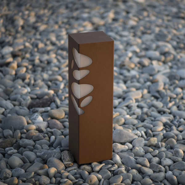 Borne lumineuse LYX LUMINAIRES BN 011 coloris corten