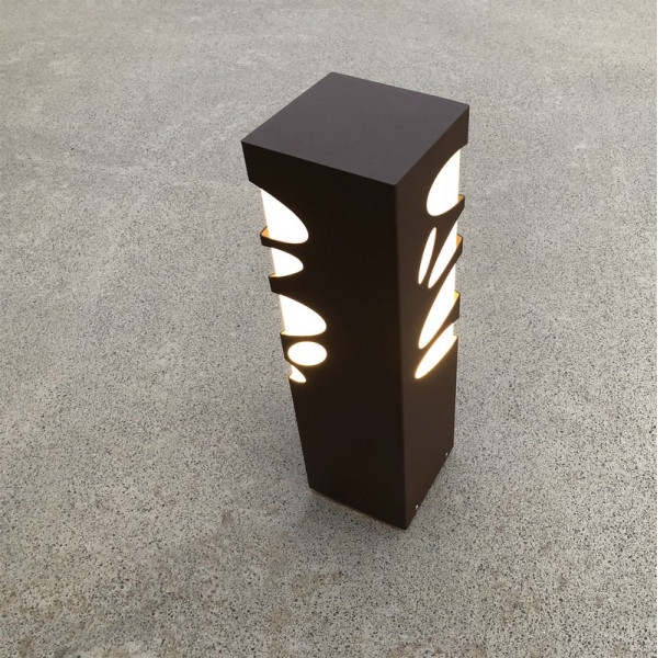 Borne lumineuse LYX LUMINAIRES BN 011 coloris corten