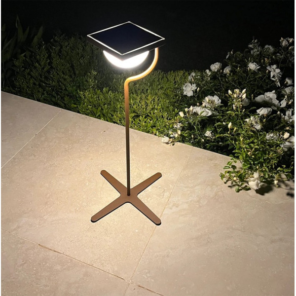 Chandelier solaire LYX LUMINAIRES Teexy coloris corten