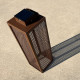 Lanterne solaire LYX LUMINAIRES LAS 900 TRAME coloris corten