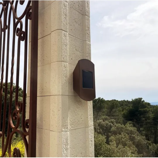 Applique solaire LYX LUMINAIRES Verty coloris corten