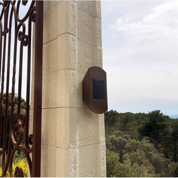 Applique solaire LYX LUMINAIRES Verty coloris corten