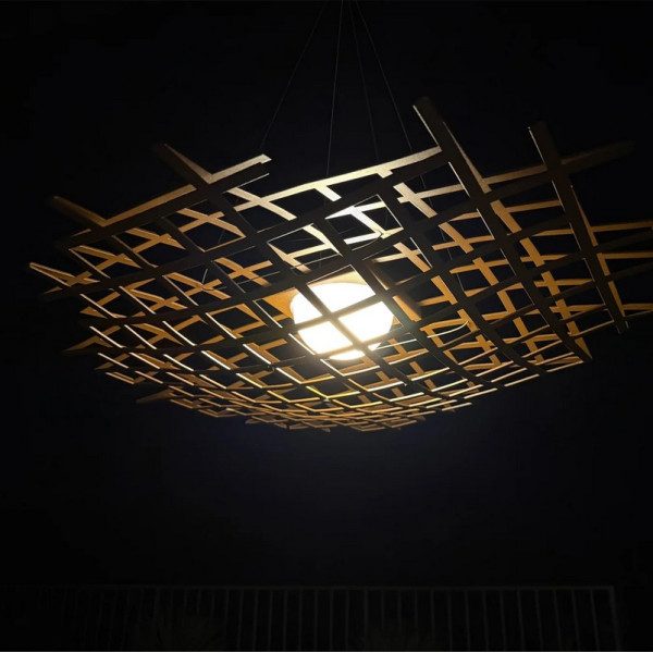 Lampe solaire suspendue LYX LUMINAIRES YXY coloris corten