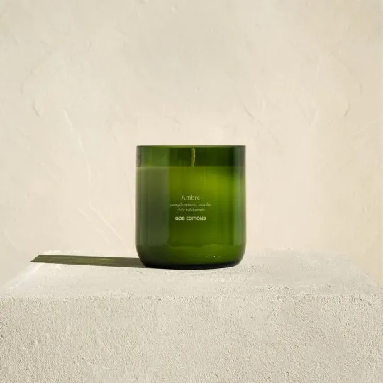Bougie en verre QDB EDITIONS 500g - 8 parfums