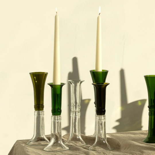 Bougeoir en verre QDB EDITIONS Medium - 6 coloris